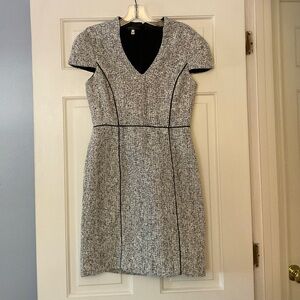 Anthropologie 4C 4 Collective Elara tweed sheath dress size 4 gray office career